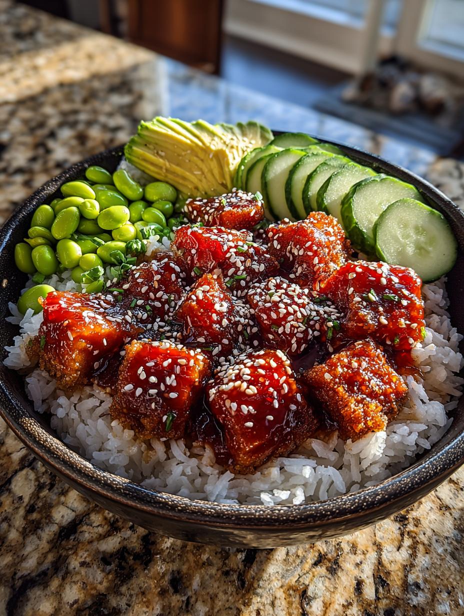 Honey Sriracha Salmon Bowl with Rice and Veggies - detail 2