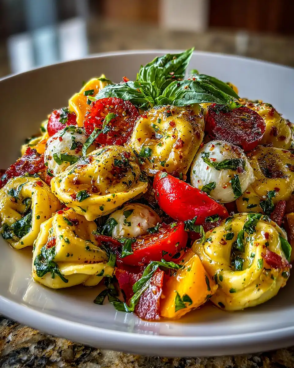 Hot Honey Tortellini Pasta Salad Sweet and Spicy - detail 1