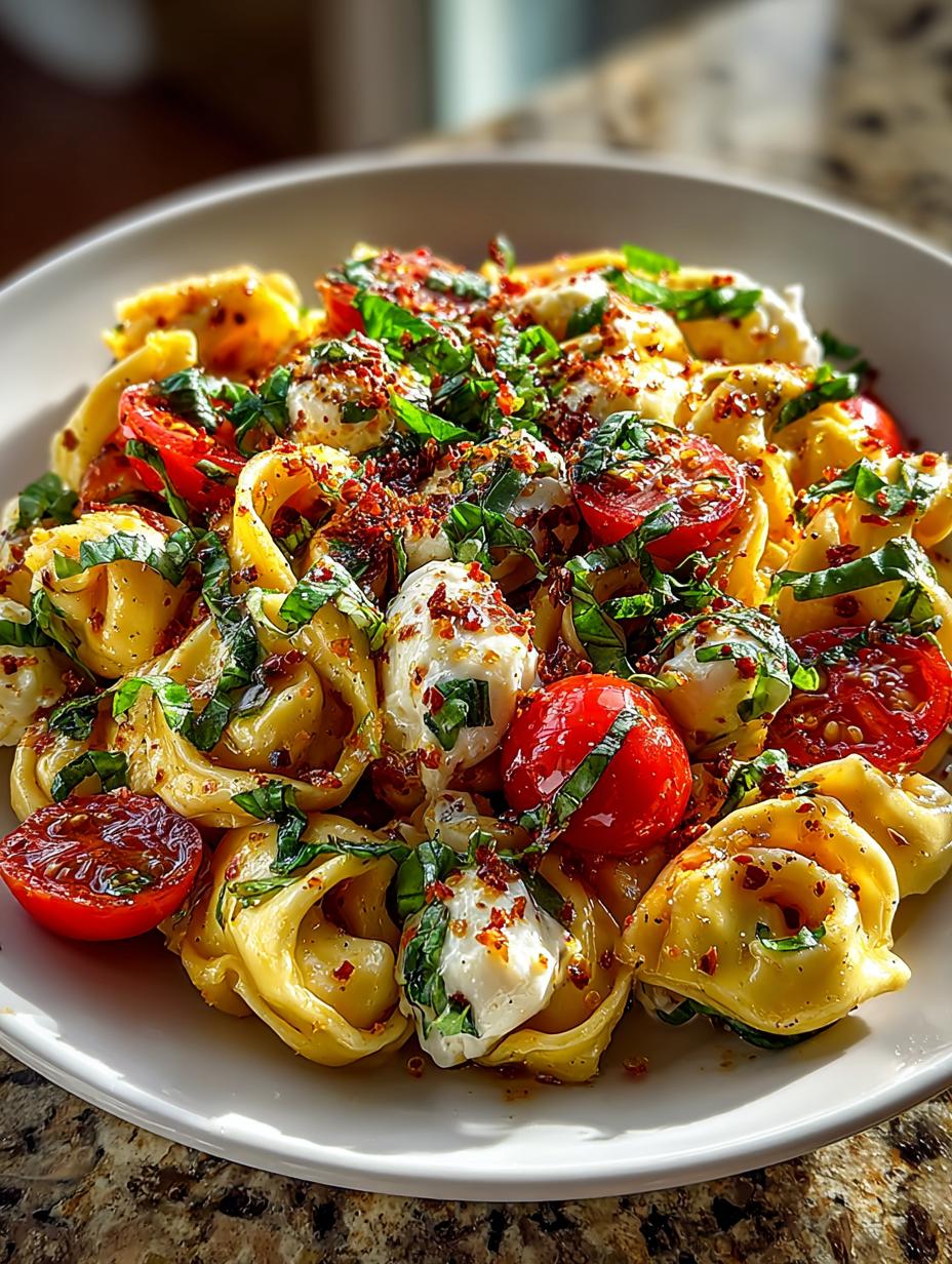 Hot Honey Tortellini Pasta Salad Sweet and Spicy - detail 2