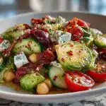 Italian Chopped Brussels Sprouts Salad