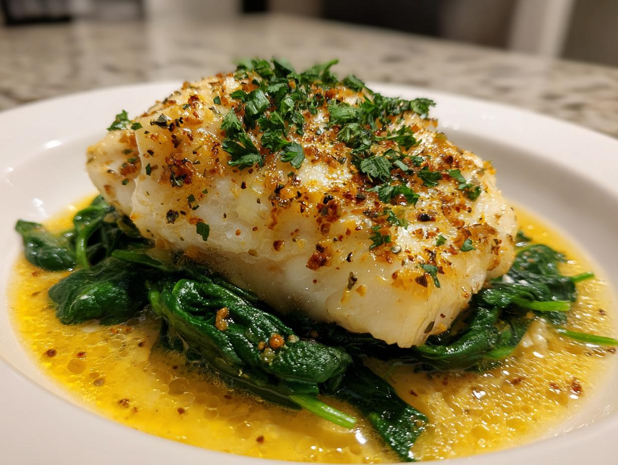 Lemon Garlic Butter Tilapia with Spinach in 20 Amazing Minutes
