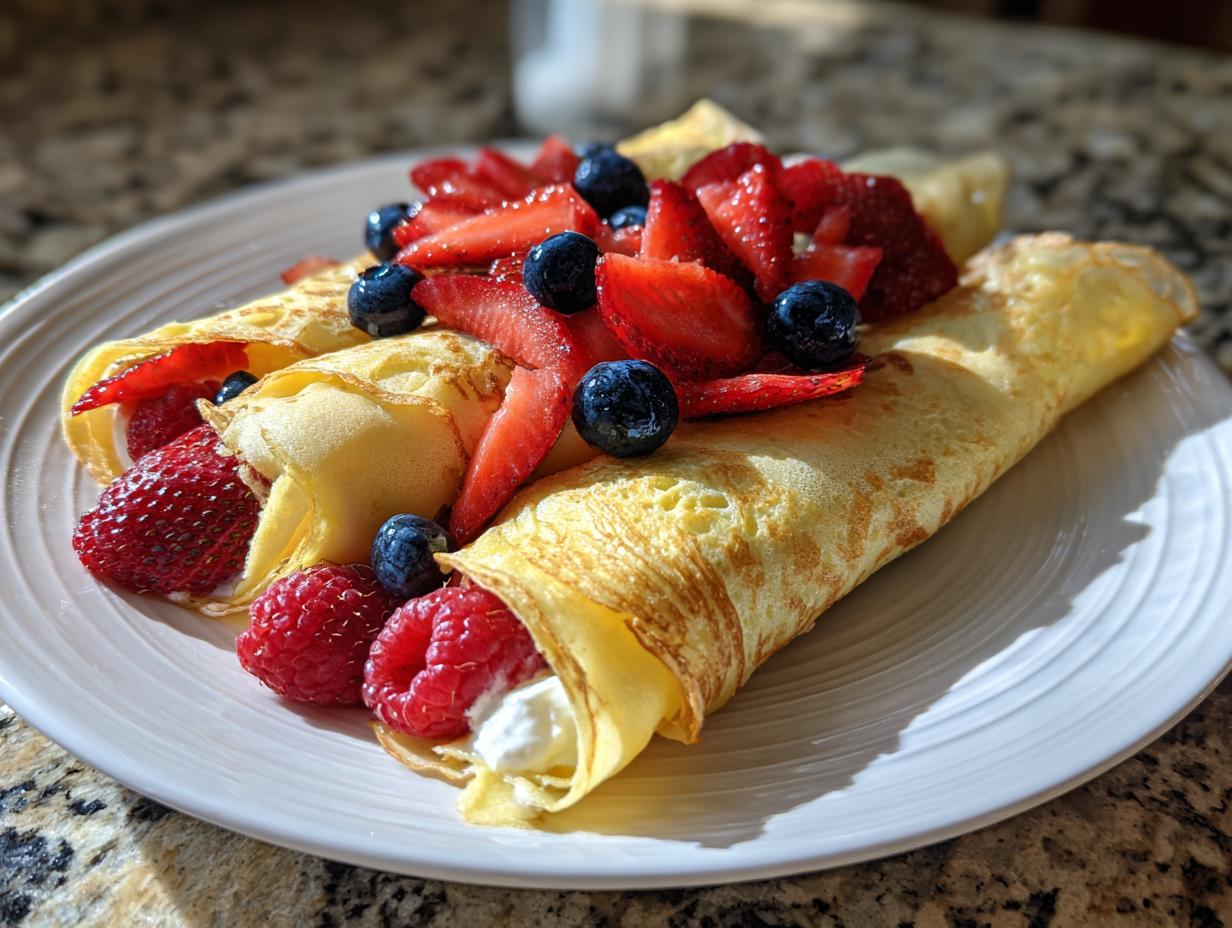 Amazing Lemon Ricotta Protein Crepes: 8 Servings