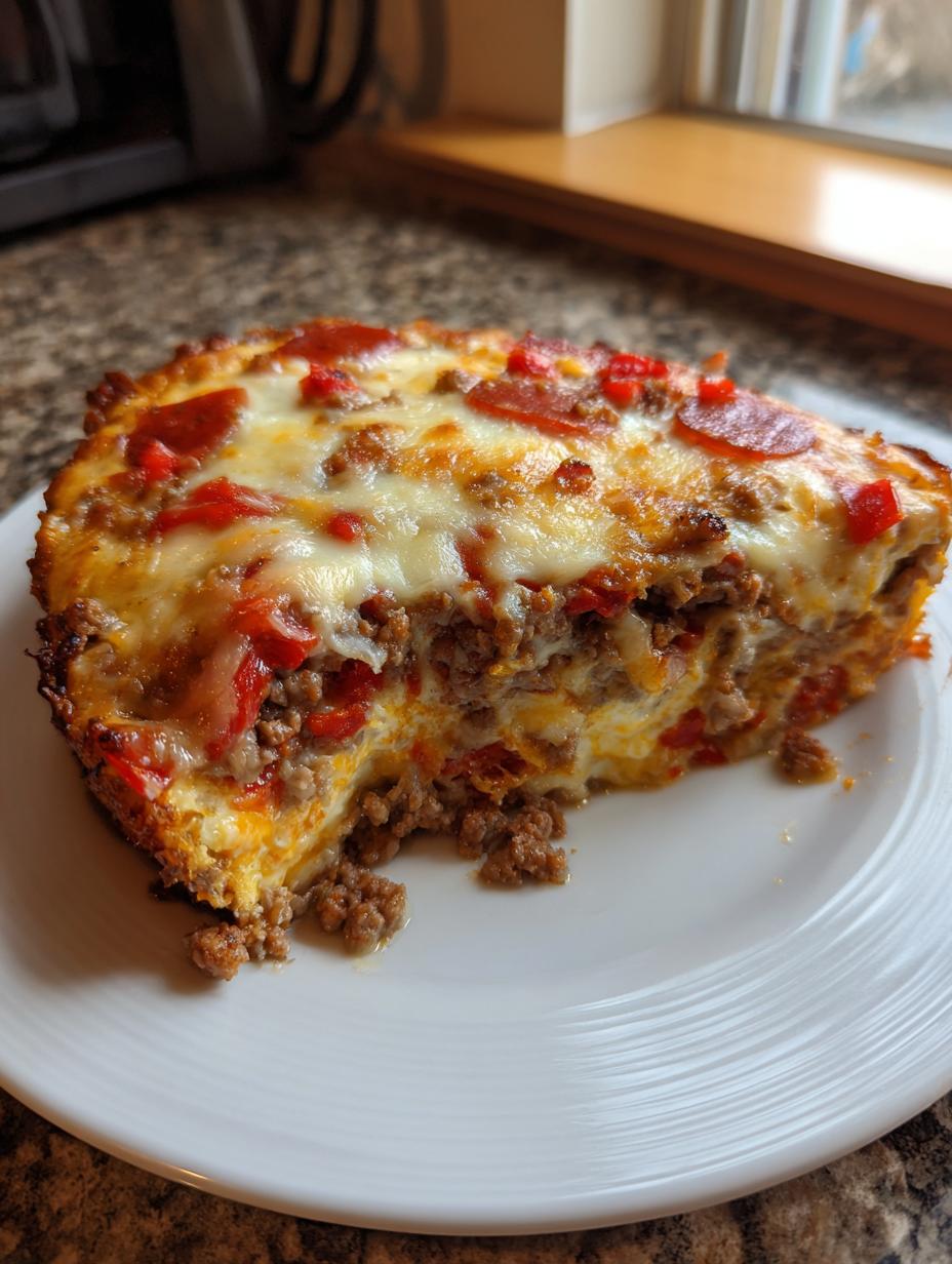 Low Carb Pizza Casserole - detail 2