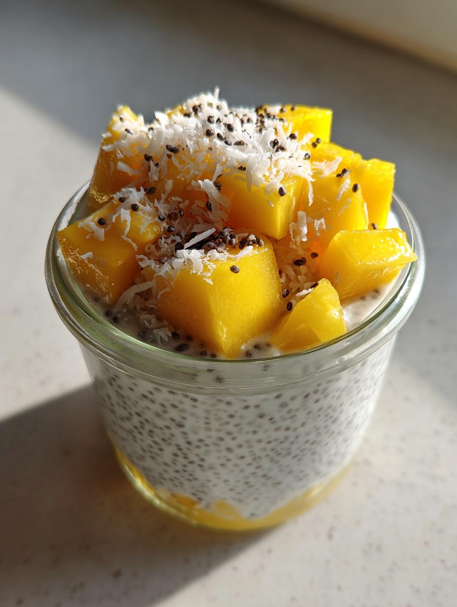 Mango Coconut Chia Breakfast Pudding - detail 2