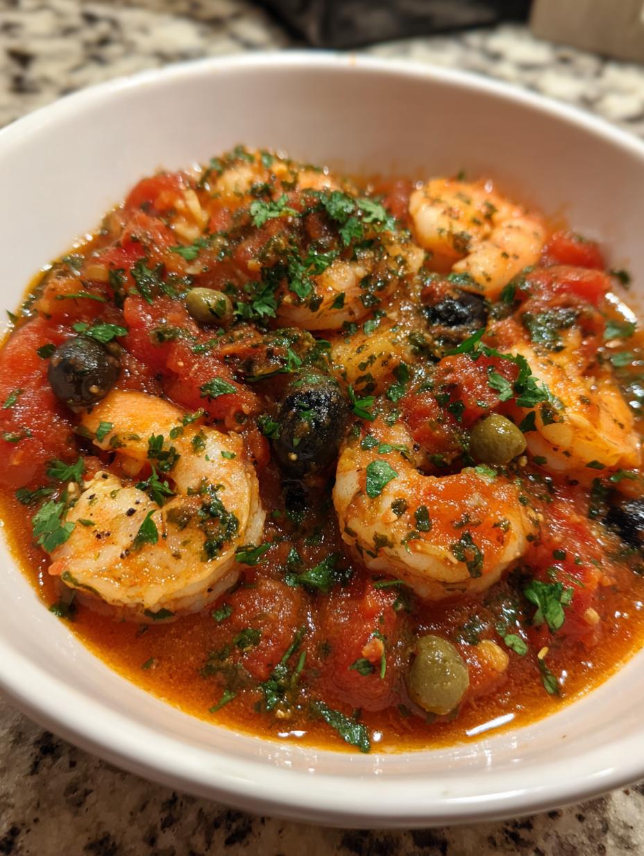 Mediterranean Garlic Shrimp in Rustic Tomato Sauce - detail 2