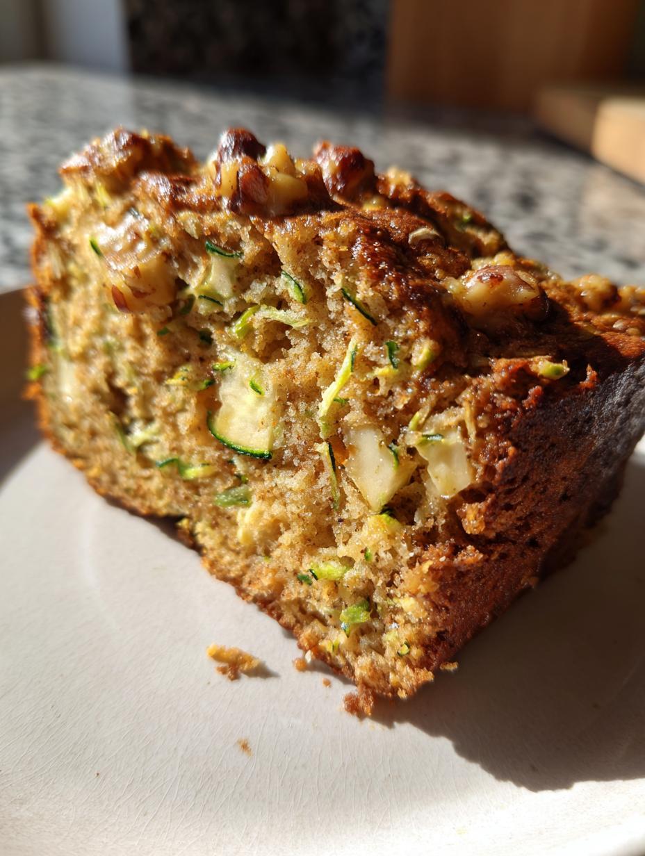 Moist Apple Zucchini Bread Recipe with Cinnamon and Walnuts - detail 2