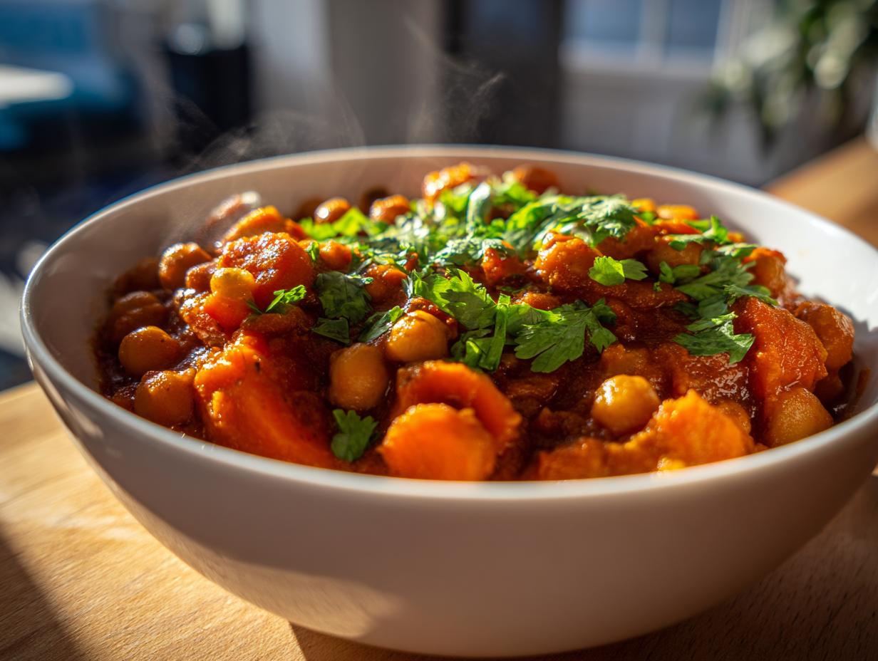 Amazing 40-Min Moroccan Spiced Chickpea and Carrot Stew