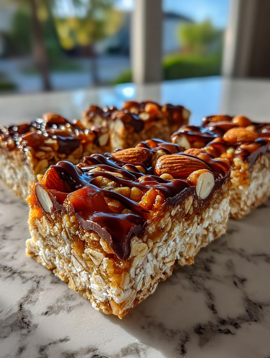 No Bake Peanut Butter Granola Bars - detail 2