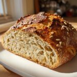 No Knead Honey Oatmeal Artisan Bread