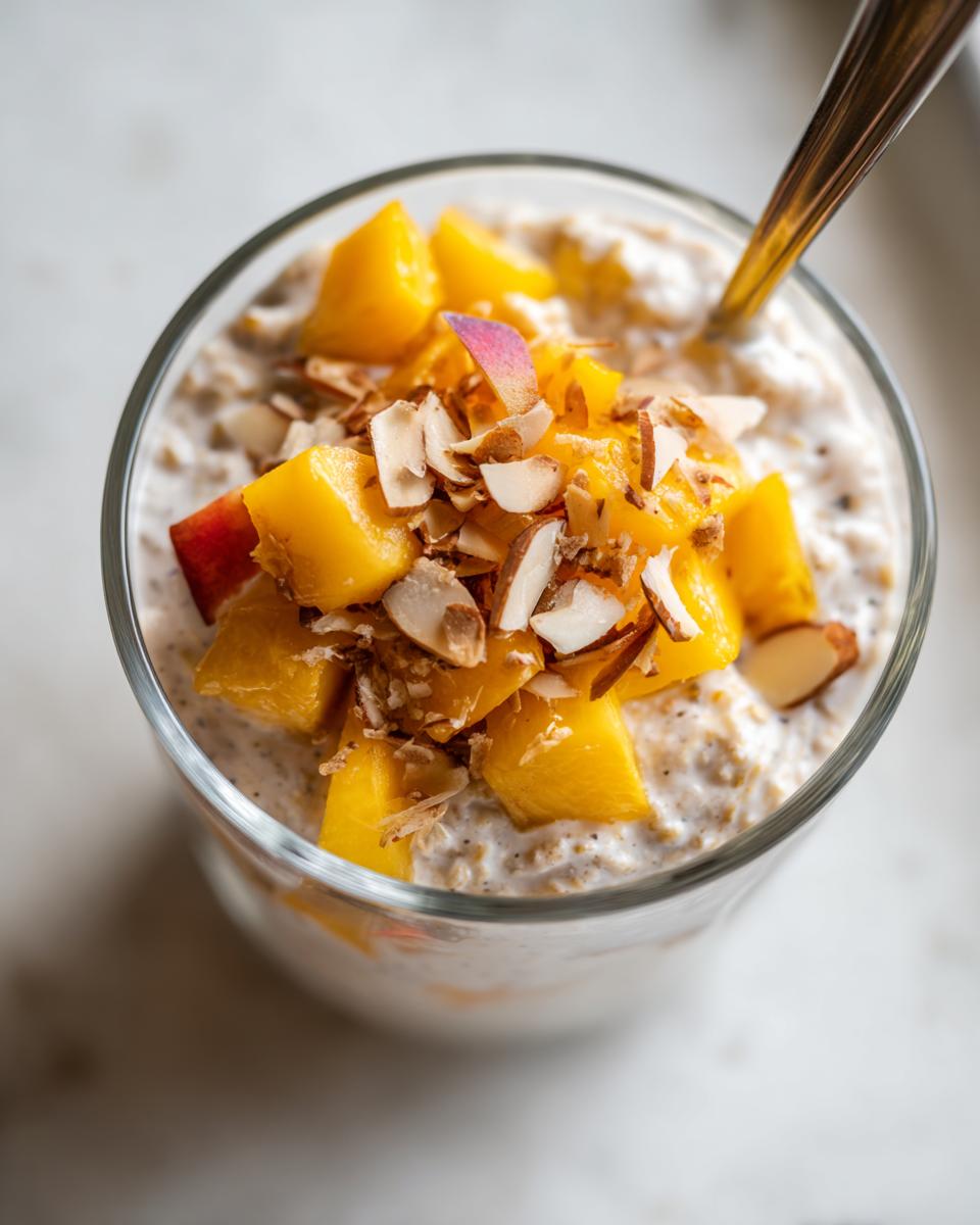 Peach Vanilla Protein Overnight Oats - detail 1