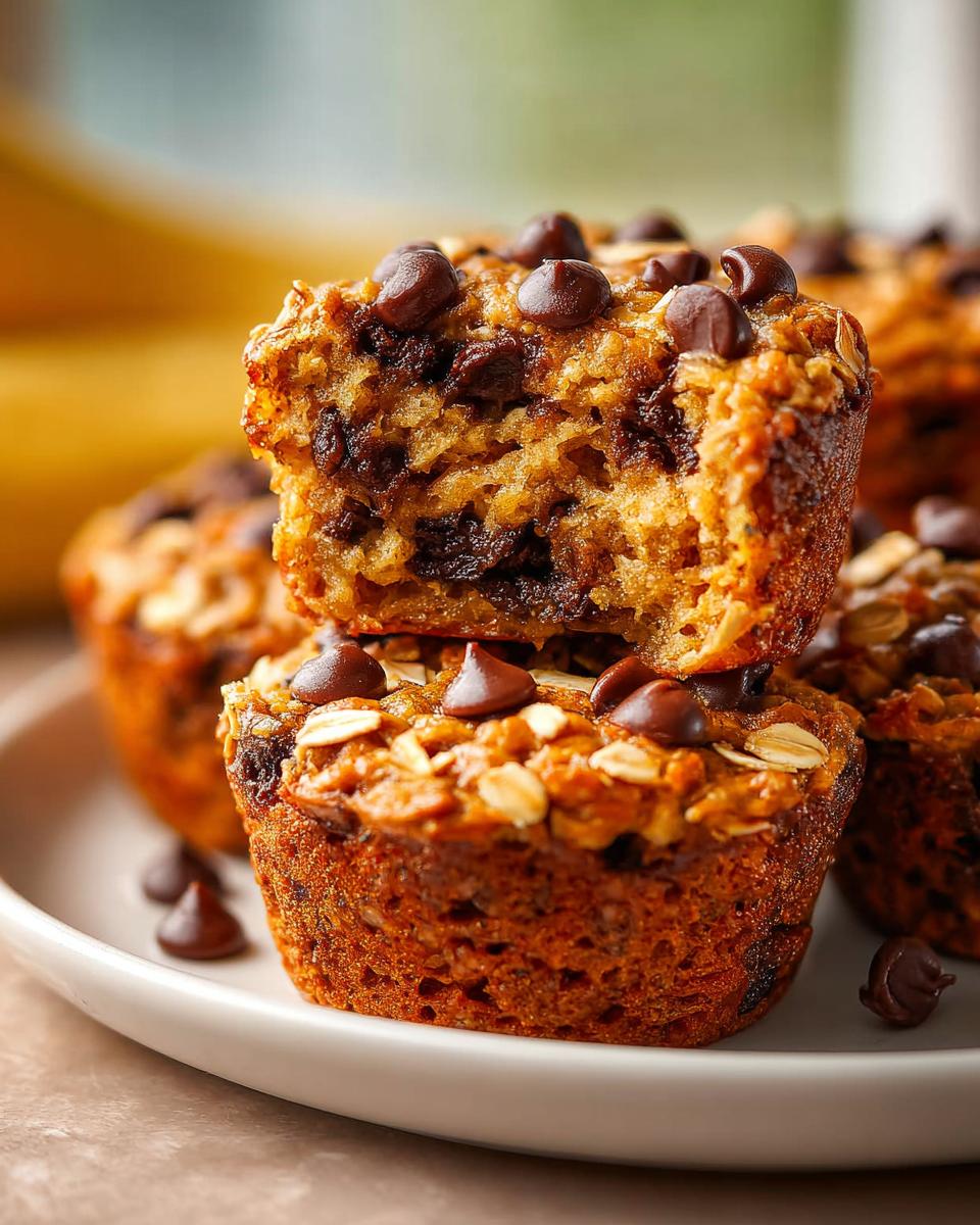 Peanut Butter Banana Baked Oatmeal Cups Recipe - detail 1