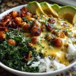 Peanut Chickpea Buddha Bowl with Rice and Greens
