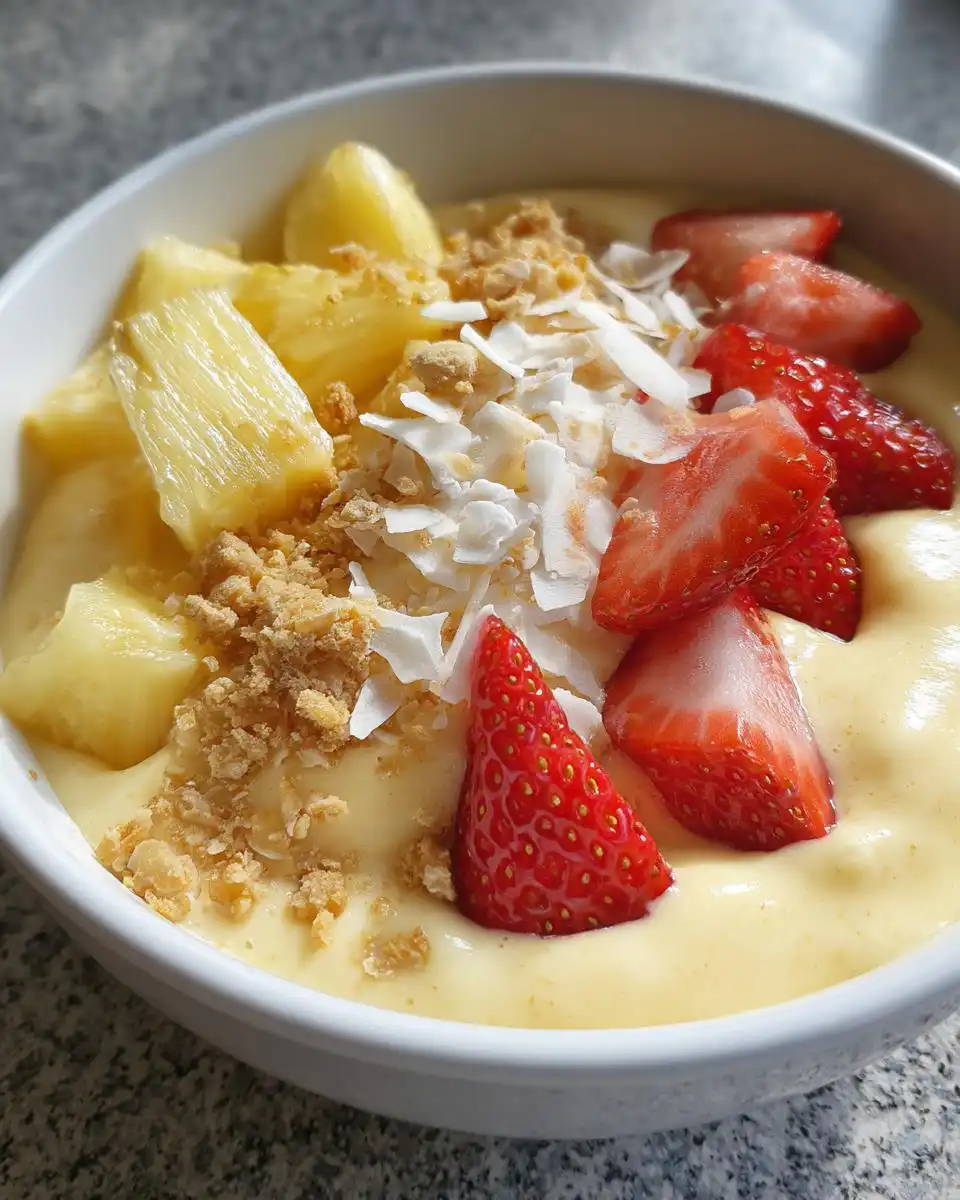 Pineapple Coconut Protein Smoothie Bowl - detail 1
