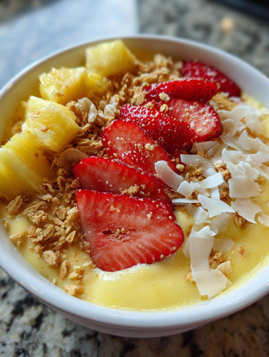 Pineapple Coconut Protein Smoothie Bowl - detail 2