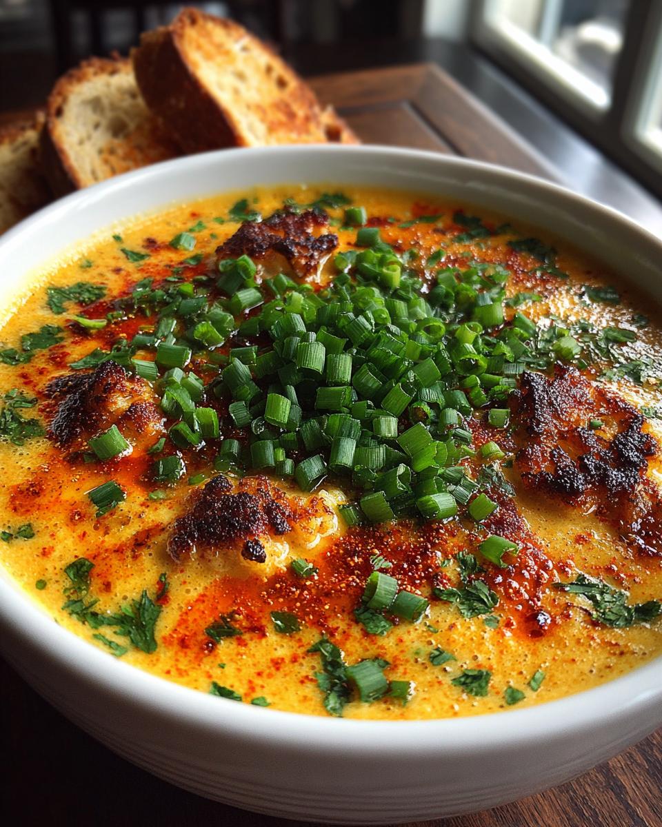 Roasted Cauliflower Soup with Cheddar - detail 1