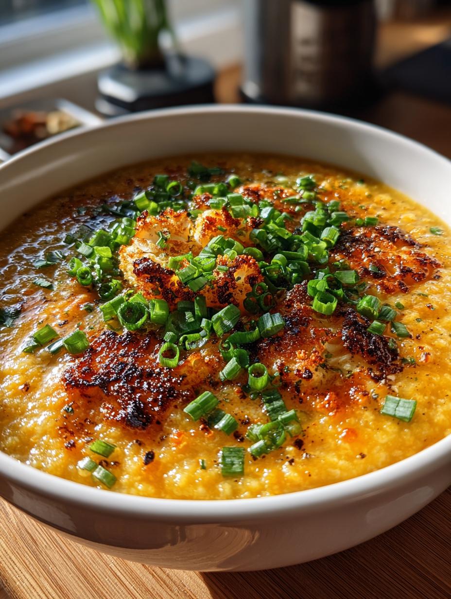 Roasted Cauliflower Soup with Cheddar - detail 2