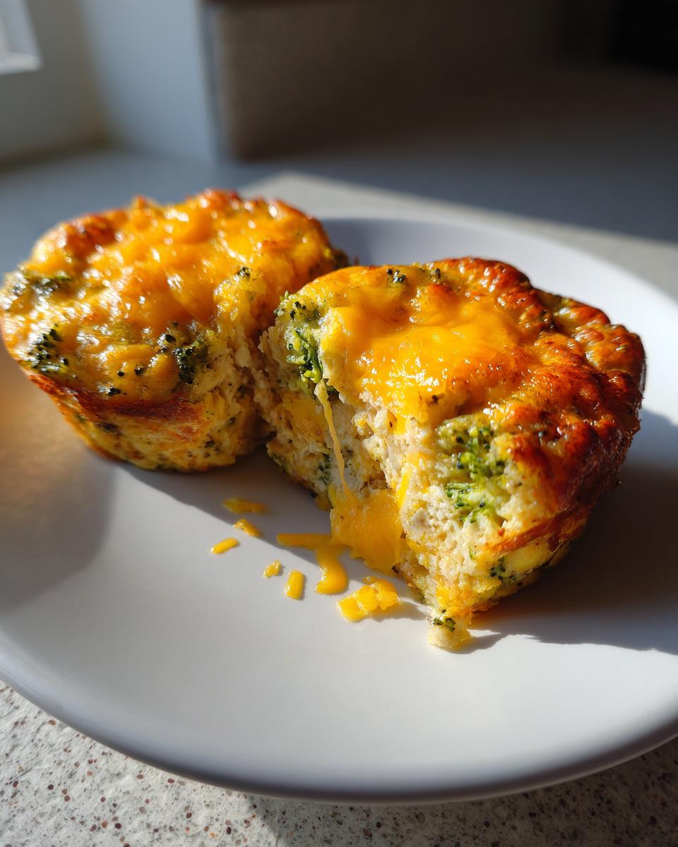 Savory Broccoli Cheddar Oatmeal Cups - detail 1