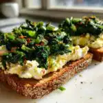 Savory Cottage Cheese and Spinach Breakfast Toast