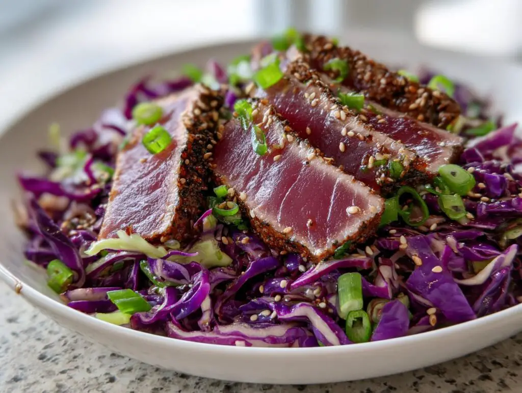 Seared Ahi Tuna Salad with Sesame Slaw