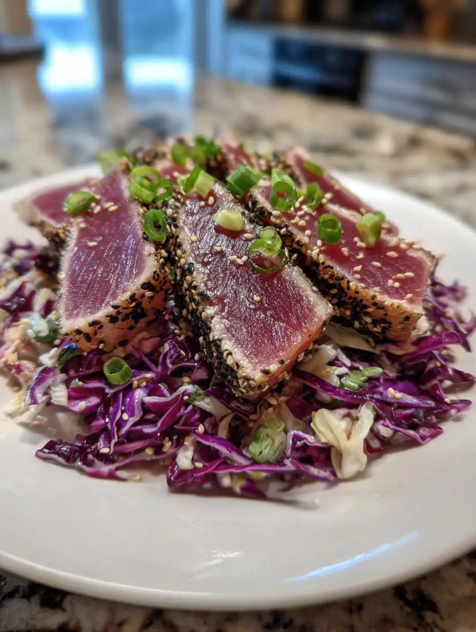 Seared Ahi Tuna Salad with Sesame Slaw - detail 2