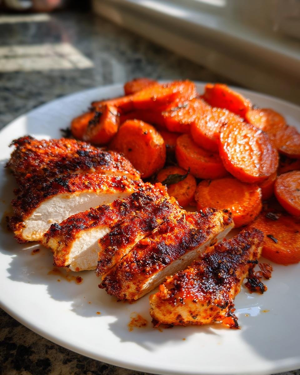 Sheet Pan Harissa Chicken with Roasted Carrots - detail 1