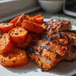 Sheet Pan Harissa Chicken with Roasted Carrots