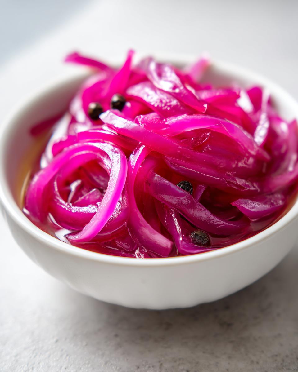 Simple Homemade Pickled Red Onions - detail 1