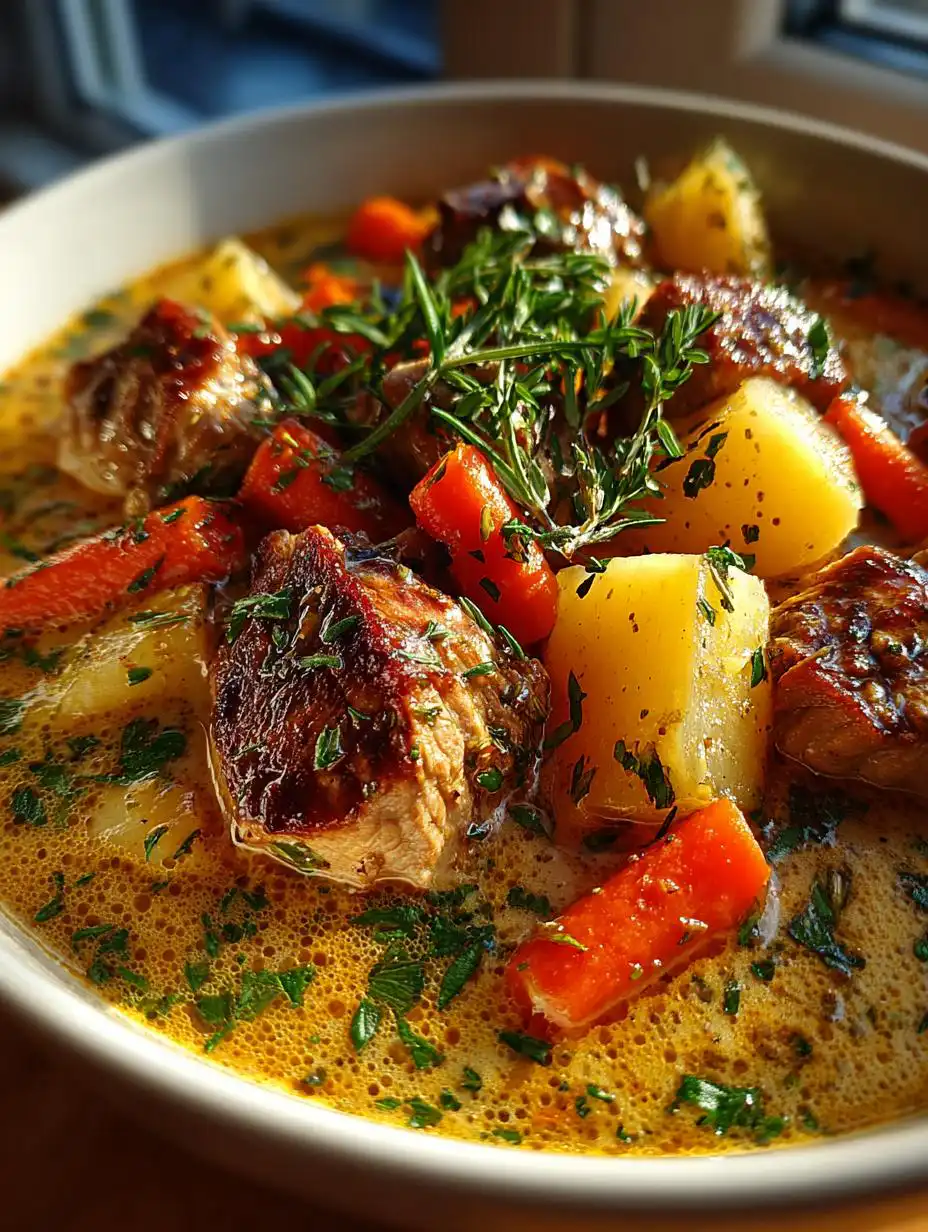 Slow Cooker Creamy Chicken Stew - detail 2