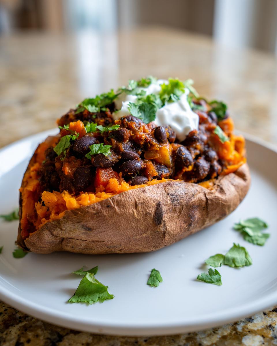 Smoky Black Bean Stuffed Sweet Potatoes - detail 1