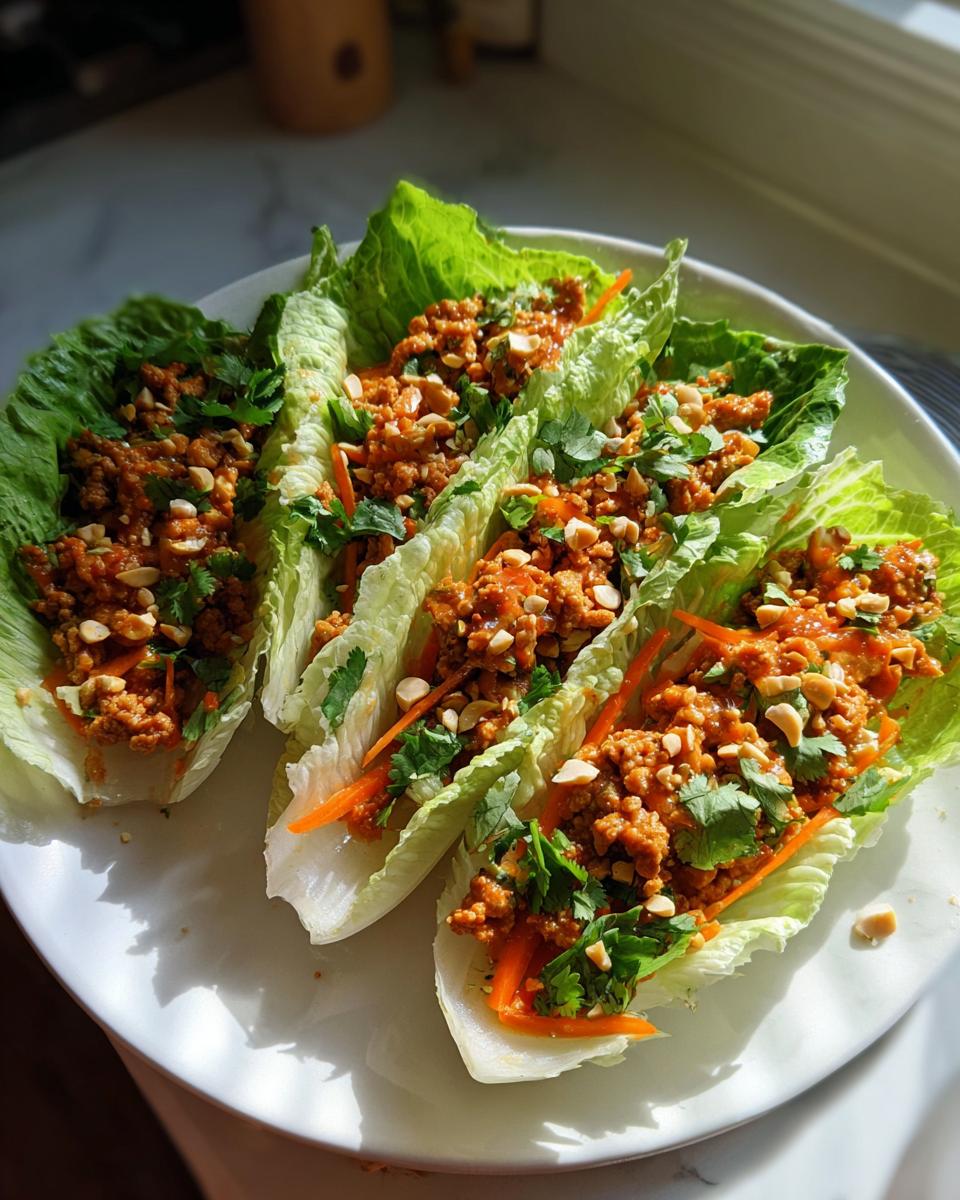 Spicy Thai Peanut Chicken Cabbage Wraps - detail 1