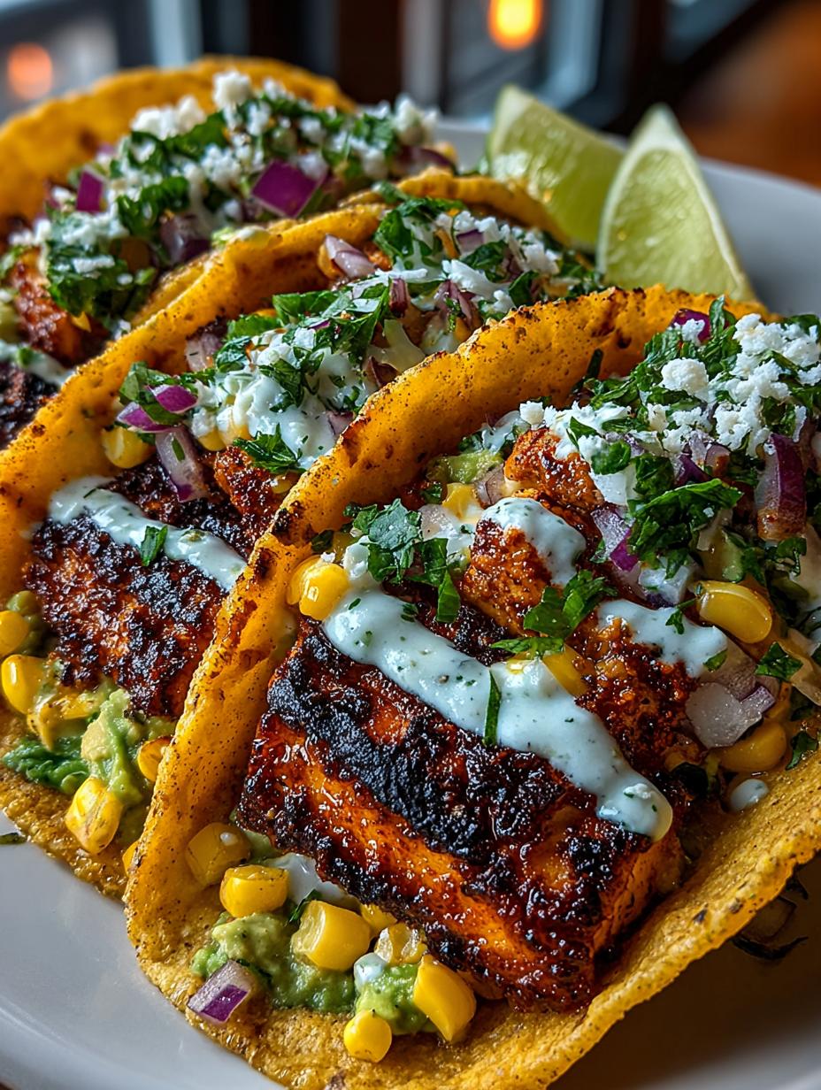 Street Corn Chicken Tacos with Creamy Sauce - detail 2