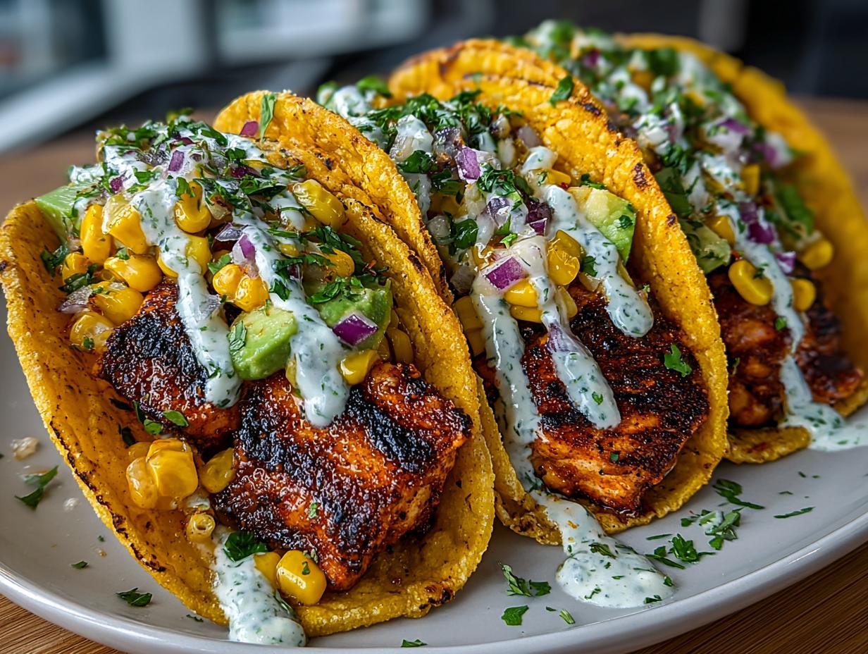 Amazing 4-Ingredient Street Corn Chicken Tacos