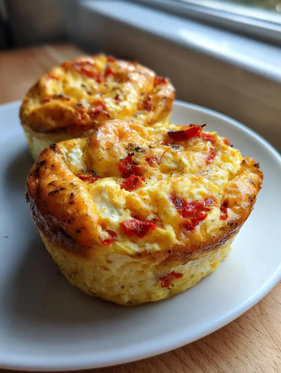 Sun Dried Tomato and Feta Egg Muffins - detail 2