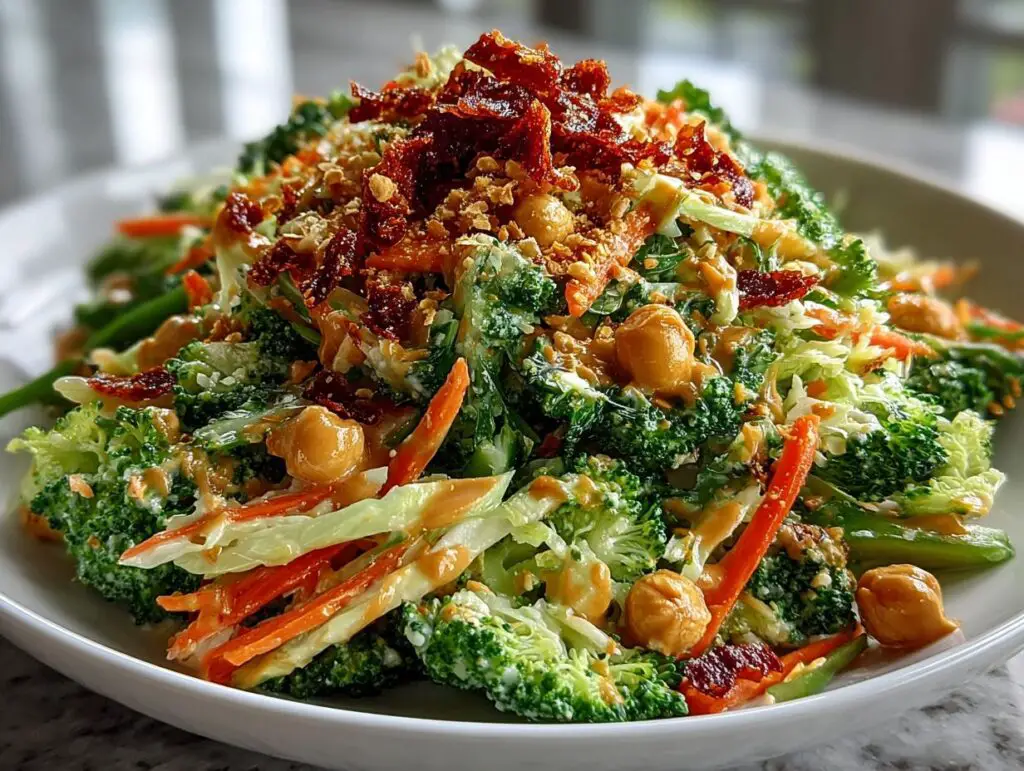 Thai Broccoli Salad with Peanut Dressing