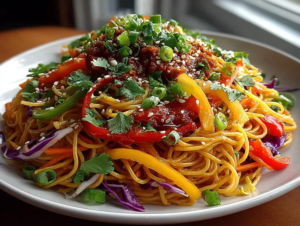 Thai Noodle Salad with Creamy Peanut Sauce