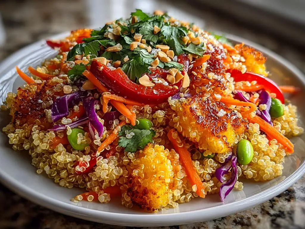 Thai Quinoa Salad with Peanut Dressing