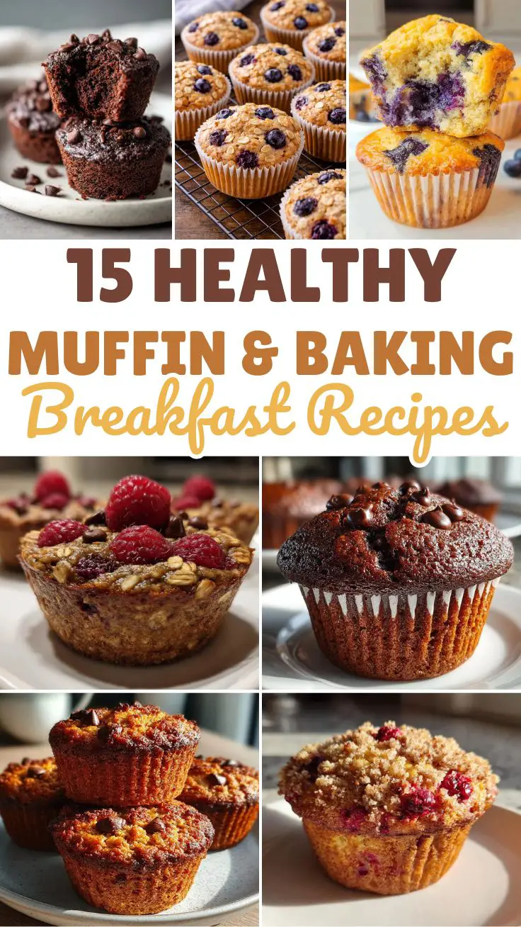 15 Healthy Muffins & Breakfast Baking Recipes for Easy Mornings