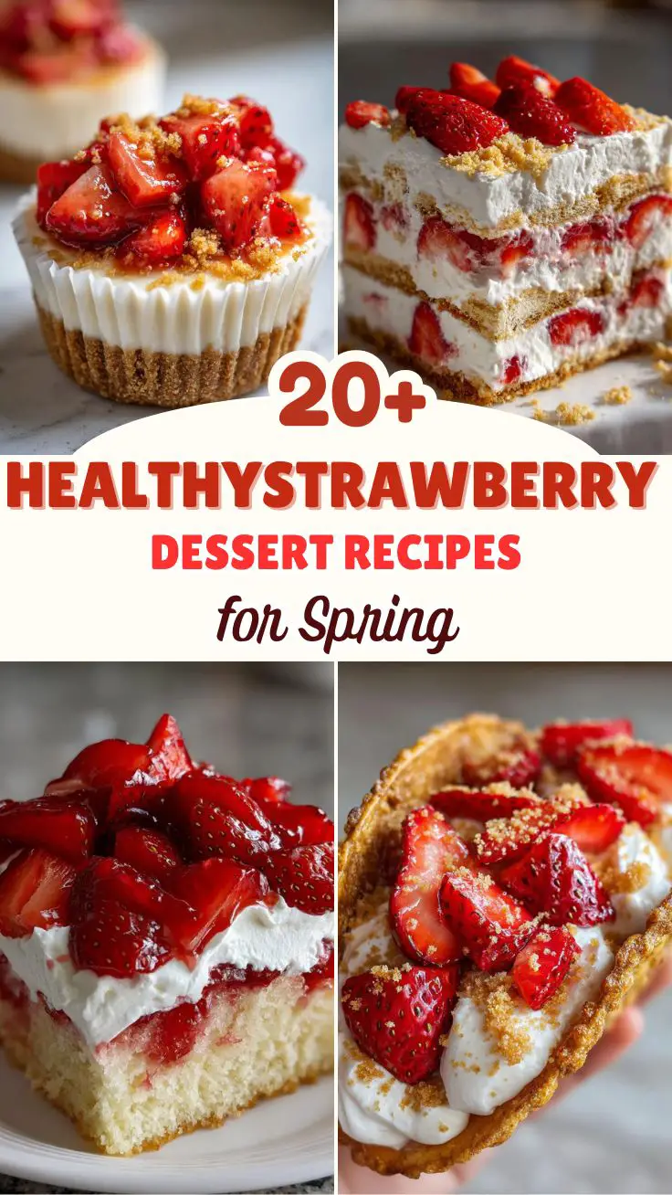 20 Healthy Strawberry Dessert Recipes for Spring