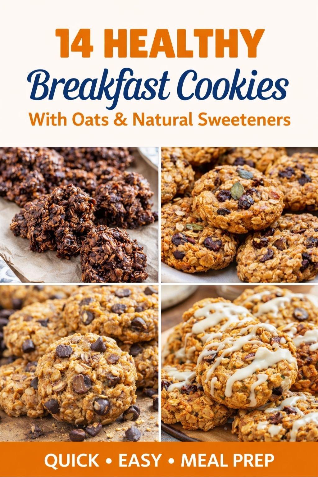 Healthy Breakfast Cookies with Oats and Natural Sweeteners