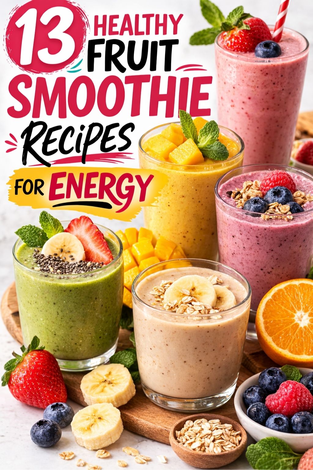13 Healthy Fruit Smoothie Recipes for Natural Energy