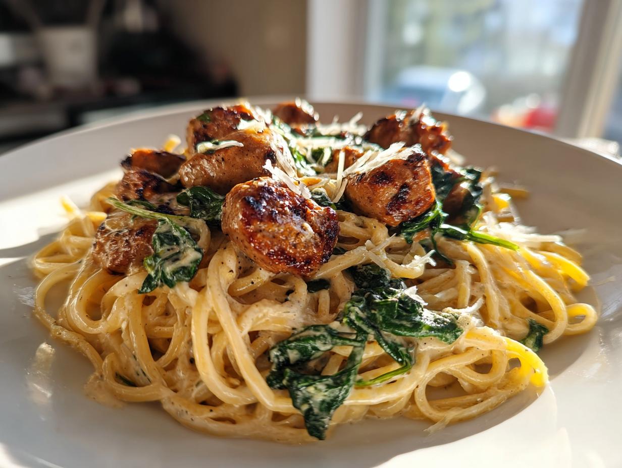 Amazing Garlic Butter Sausage Bites Pasta in 30 Mins