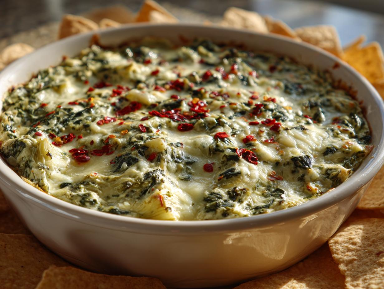 Amazing Healthy Spinach Artichoke Dip