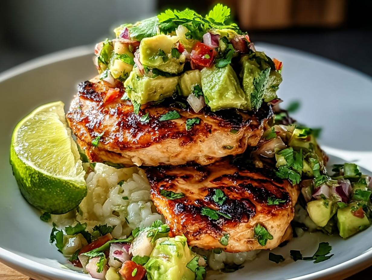Quick Honey Lime Chicken with Avocado Delight