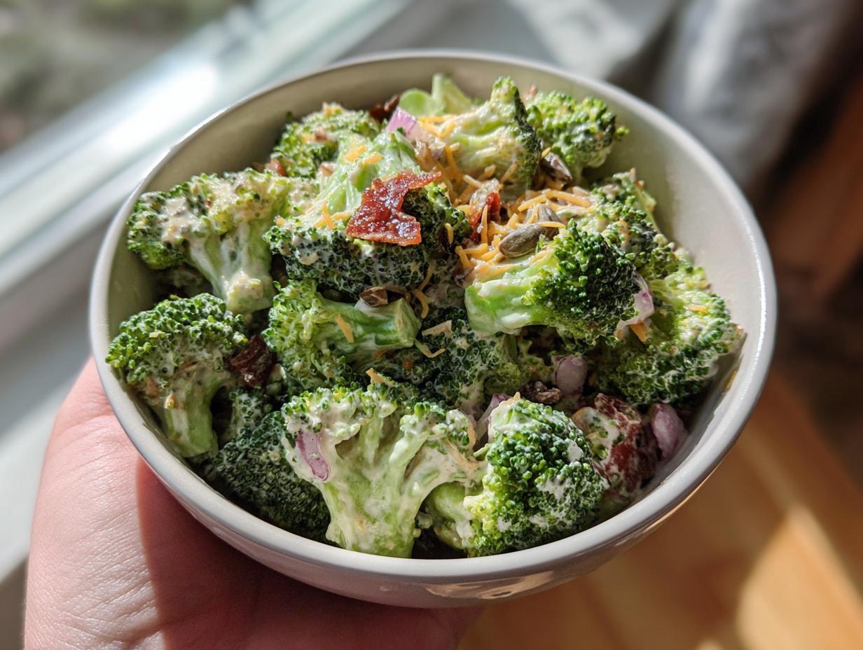 Amazing Keto Broccoli Salad in 10 Minutes