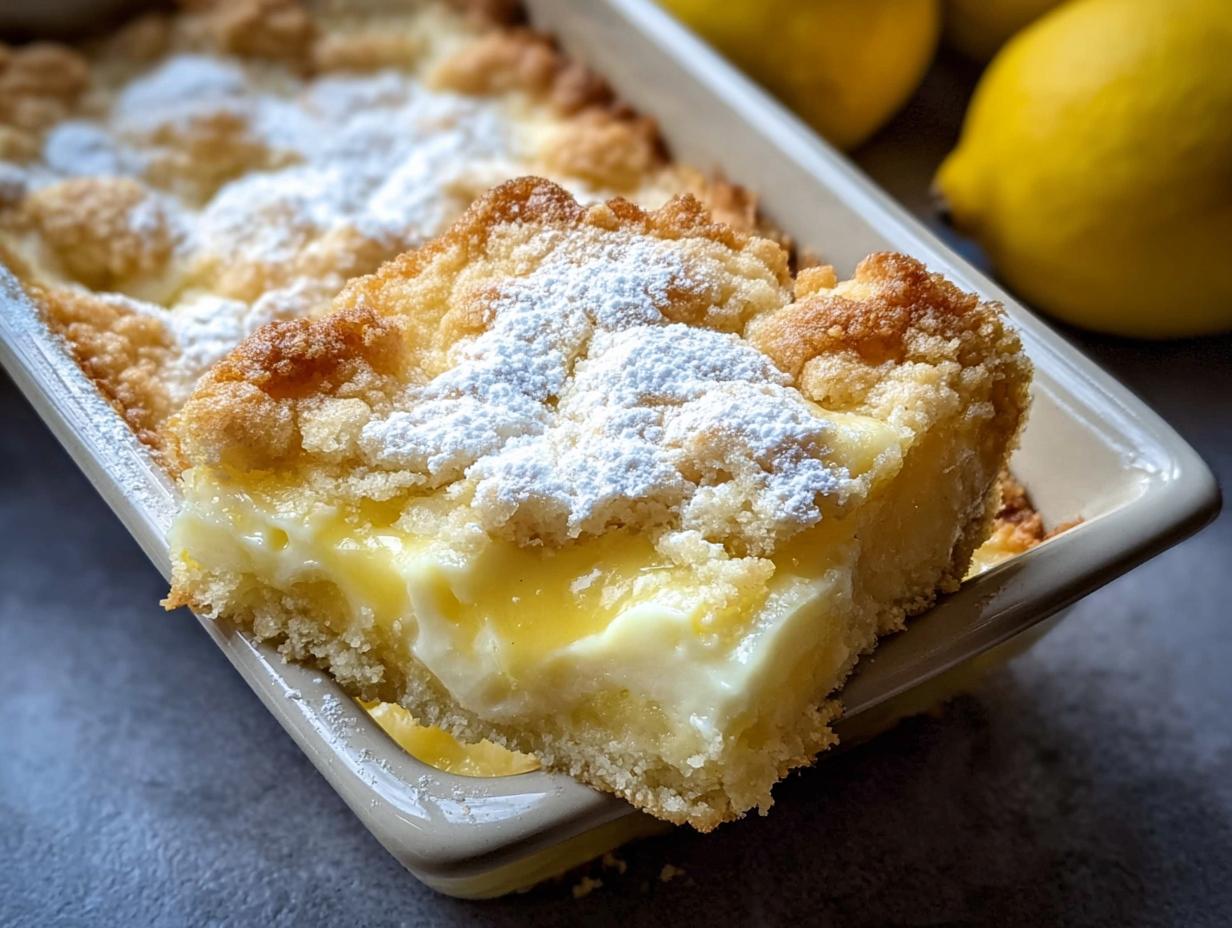 Amazing Lemon Cream Cheese Dump Cake 4 U