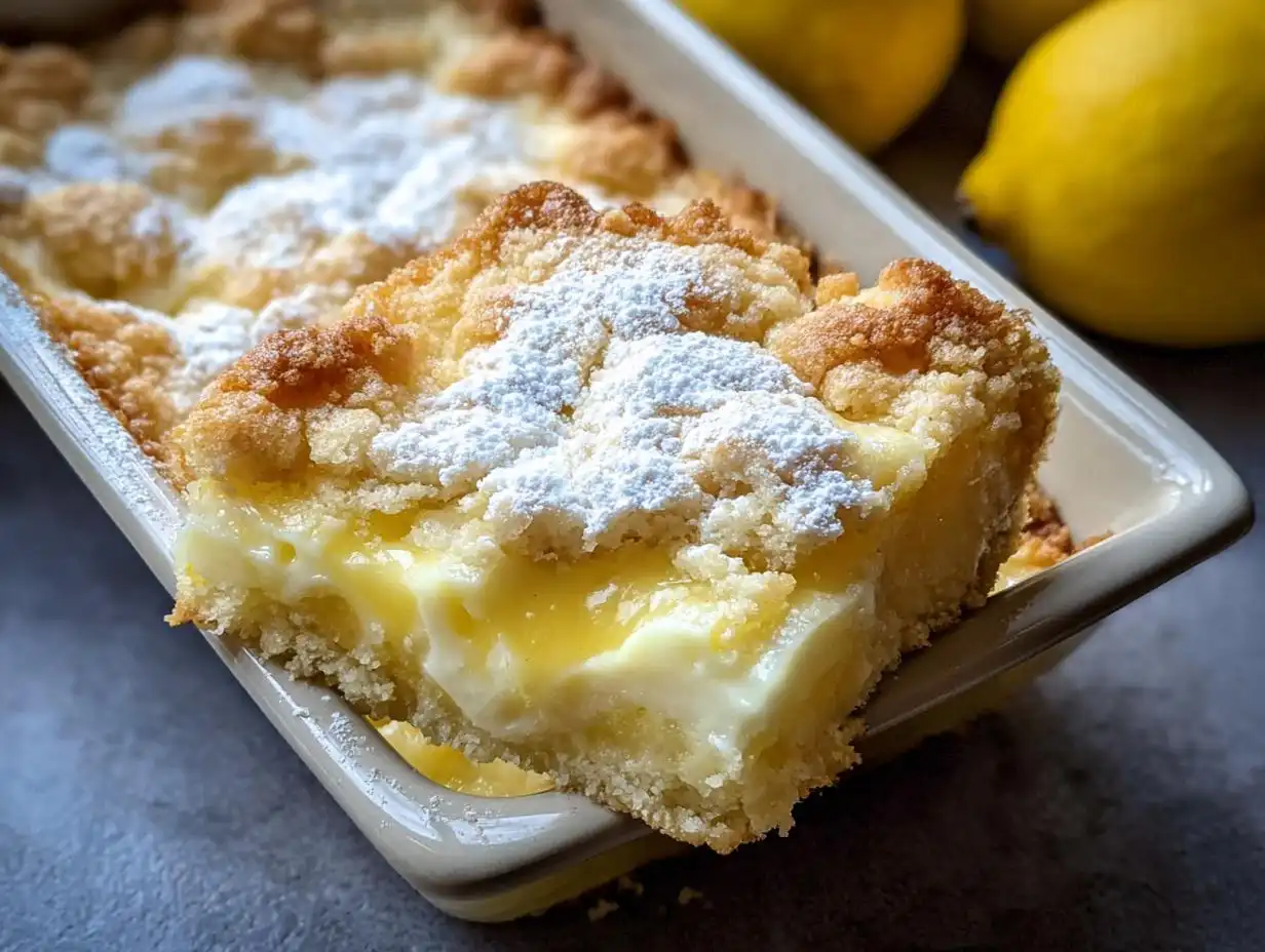 Amazing Lemon Cream Cheese Dump Cake 4 U