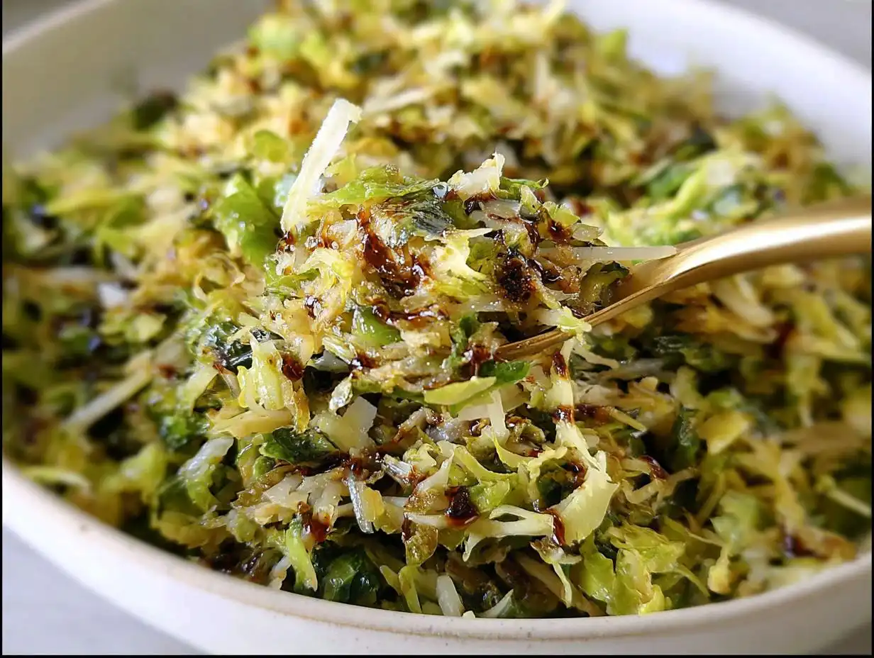 Amazing shredded brussels sprouts in 20 minutes