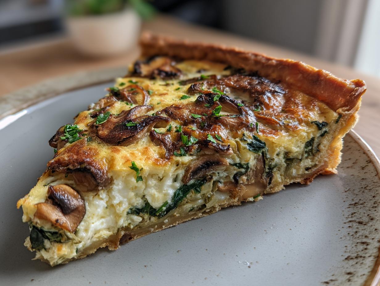 Amazing Spinach Mushroom Quiche: 1 Easy Recipe