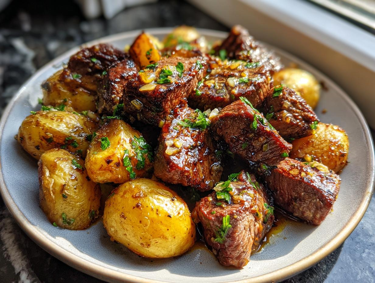 Amazing Steak Bites with Crispy Potatoes