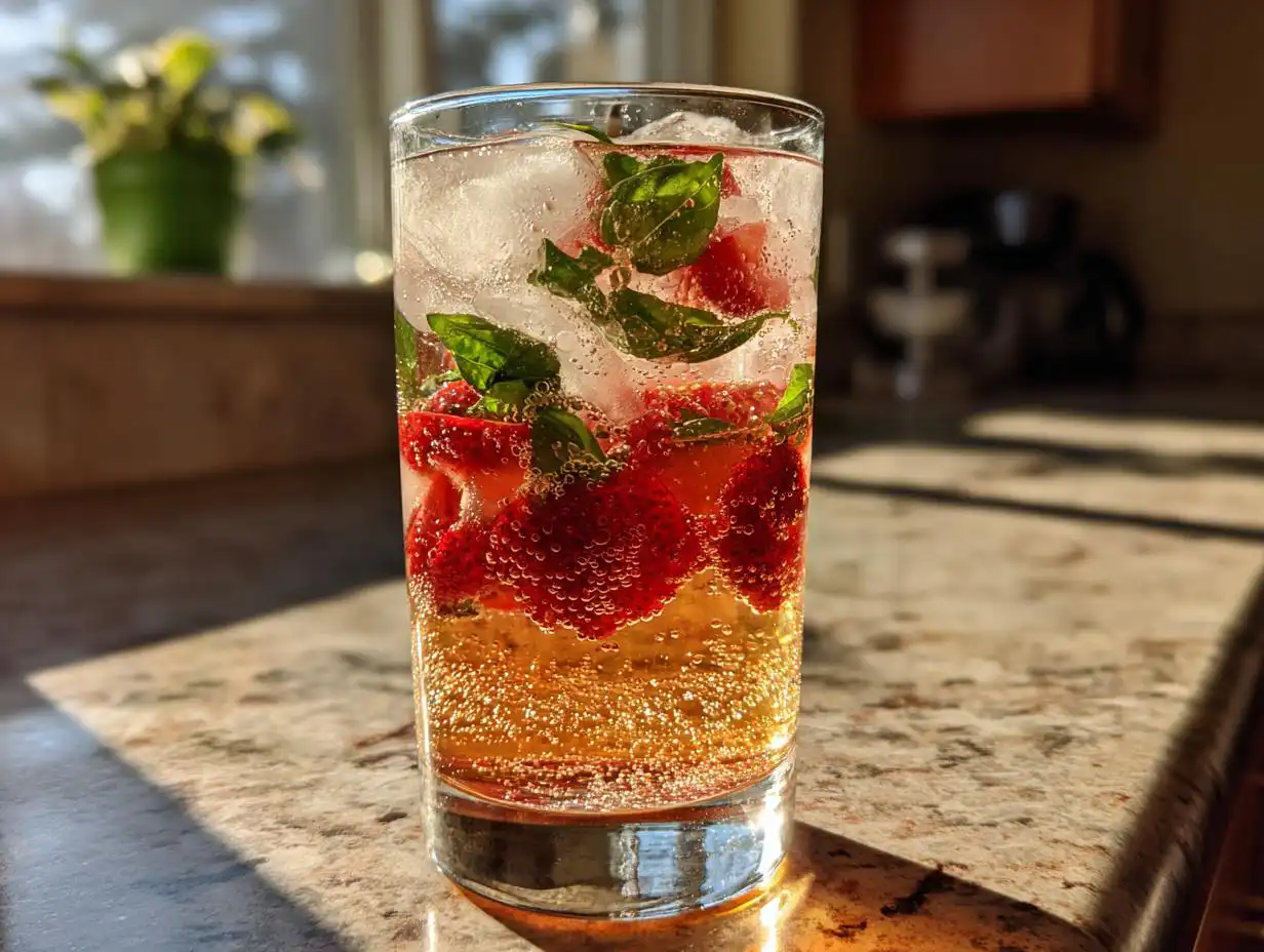 Amazing Strawberry Basil Smash Mocktail 5 Min